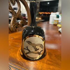 24kt Chokin Art Bell with an Eagle on a Branch